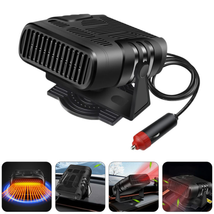 12V 24V 500W Car Truck Air Heater Cooling Fan Portable Windscreen Defogging Fast Electric Heating Cooling Fan Defroster Device