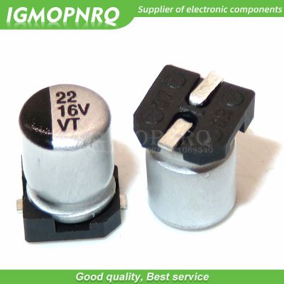 10pcs 16V22UF 5*5mm SMD aluminum electrolytic capacitor 22uf 16v 16V22UF-SMD Electrical Circuitry Parts