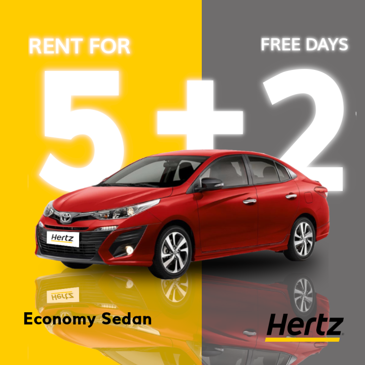 Economy Sedan 5 Days + 2 Free Car Rental Toyota Vios Sanitized Car