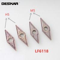 +【‘ 10PCS DESKAR VNMG160404 VNMG160408 HS MS TM LF6018 LF6118 LF9018 CNC Lathe Cutter Cutting Carbide Inserts Turning Tools Cutting