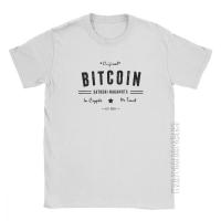 Bitcoin Original Satoshi Crypto Logo T Shirts Man Designer Simple Tees O Neck Purified Cotton Clothing Print T Shirts