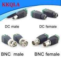 QKKQLA 5pcs 12V DC BNC Male Female Adapter Coax CAT5 Video Balun Plug Connector for Led Strip Lights CCTV Camera 2.1*5.5mm