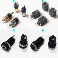 High Quality 4PCS DIY Golden 4P 3.5mm Earphone Female Socket 4Pole Plug Male Audio Stereo Jack With Screw Nut Connector PJ-3992