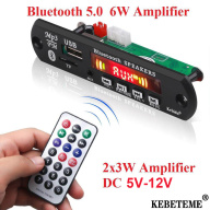 KEBETEME 6W Khuếch Đại, Bảng Mạch Giải Mã MP3 Bluetooth 5.0 Không Dây DC 5V MP3 Máy Nghe Nhạc Mô-đun Ghi Âm Mic Rảnh Tay Màn Hình LCD thumbnail