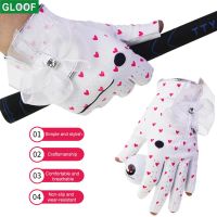 1Pair Women Golf s Fingerless Soft Sport s Ladies Girl Granules Anti-Skid Left And Right Hand Elegant Mittens