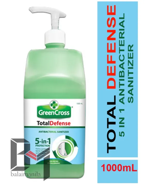Green Cross Total Defense 5 In 1 Antibacterial Sanitizer 1000 Ml Pump