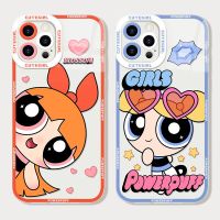 Lovely Powerpuff Girls Case for Samsung Galaxy A73 A13 A51 A71 A04 A04S A04E A14 A34 A54 A13 A23 A33 A53 A12 A22 5G Clear Cover Phone Cases