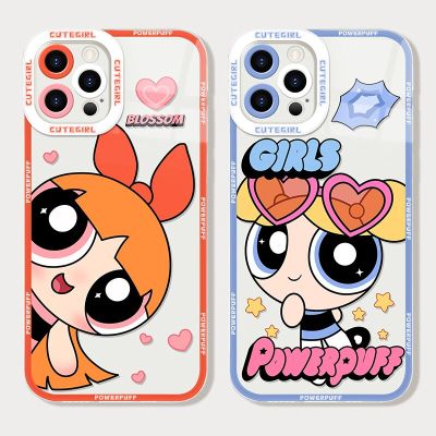 Lovely Powerpuff Girls Case for Samsung Galaxy A73 A13 A51 A71 A04 A04S A04E A14 A34 A54 A13 A23 A33 A53 A12 A22 5G Clear Cover Phone Cases