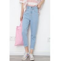 Womens Korean high waist straight jeans