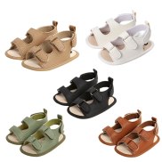 New Baby Sandals Baby Shoes Baby Boy Girl Sandals PU Soft Bottom Sole Anti