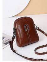 【hot seller】 Womens mobile phone bag womens 2023 new light luxury explosion style fashion all-match cowhide genuine leather Messenger