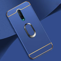 LANLIN สำหรับ OPPO R17 Pro เคสโทรศัพท์หรูหรา3 In 1 Matte Ultra Thin Anti-Scratch กันกระแทก Electroplated กรอบ Hard PC ฝาหลังสำหรับ OPPO R17 Pro พร้อมที่วางขาตั้งแหวน