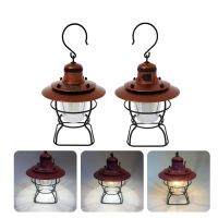 ZK40 Camping Portable Retro Lantern Vintage Tent Lighting Lantern Decoration Waterproof Outdoor Garden Street Path Lawn Lamp