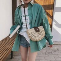 【Ready Stock】 ✕♕❧ C23 Handmade Rattan Woven Straw Bag DY STOCK Summer Beach Bohemia Messenger Purse Girls