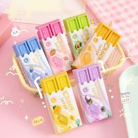 【LZ】♘  Desenhos animados Chocolate Design Eraser Kawaii Grande Eraser Estudante Pintura Escrita Lápis Eraser Papelaria coreana para escola e escritório