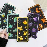 【LZ】◆◆¤  Capa de desenho animado Pokémon Pikachu para Samsung capa macia preta do telefone Galaxy A52 A53 A12 A13 A32 A71 A33 A13 A51 A23 A32 A31 A22