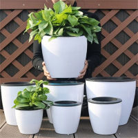 Self Watering Flower Pot Greenery Wall Decor Automatic Plant Watering System Hanging Indoor Planter Plastic Plant Pot