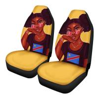 Car seat cover universal African girl print can be customized in car seat cover set car assessoires