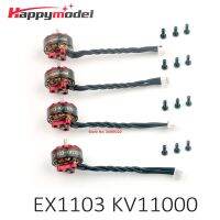 แฮปปี้โมเดล KV11000 EX1103มอเตอร์ไร้แปรงถ่านสำหรับเปลี่ยนขนาด2วินาทีไมโคร90มม. ชิ้นส่วน DIY โดรน FPV