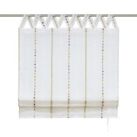 Roman Curtain Color Stripes Shade Sheer Balcony Window Voile Drapery Valance Magic for Kitchen Home Decoration