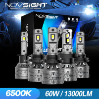 Novsight H4 H11 9005 9006 ไฟหน้ารถ ไฟตัดหมอก  หลอดไฟหน้ารถยนต์ LED 60W 13000LM 6500K ชุดเปลี่ยน 2 ชิ้น
