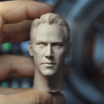 Unpainted 16 Neo Keanu Reeves Head Sculpt Male Soldier Head Carving Model Fit 12 inch Action Figure Body