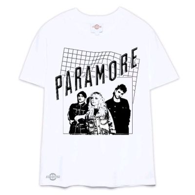 【จัดส่งเสื้อยืดในประเทศไทย】เสื้อยืด พิมพ์ลาย Paramore สีขาว พรีเมี่ยม