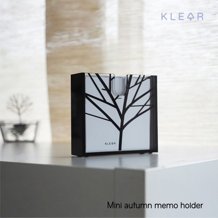 klearobject-mini-autumn-memo-holder-กล่องใส่กระดาษโน๊ต-กระดาษจดบันทึก-ที่เก็บกระดาษโน๊ต-ของใช้บนโต๊ะทำงาน-กล่องอะคริลิค
