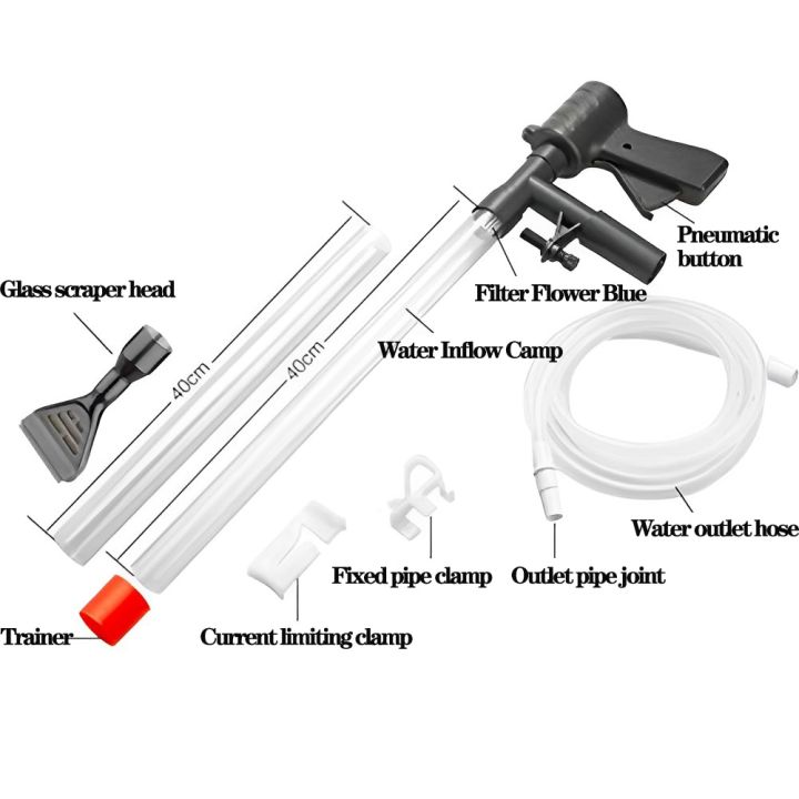 เครื่องดูดฝุ่นตู้ปลา6ใน1-อุปกรณ์เปลี่ยนน้ำทำความสะอาดปั๊มน้ำตู้ปลาพลาสติกสำหรับตู้ปลา