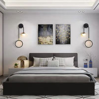 Nordic art style LED living room wall lamp bedroom bedside study wall lamp villa aisle lighting