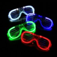 INS แว่นตาเรืองแสง มีหลอดไฟ LED"" แว่นตาเรืองแสง คริสต์มาส Luminous glasses