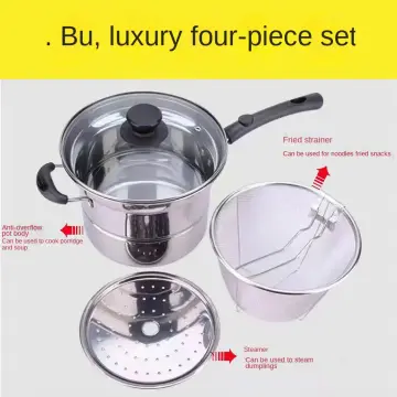 Stainless Steel Deep Fryer Pot Universal Small With Basket Fryer