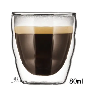 Arshen Double Wall Glass Coffee or Tea Mug