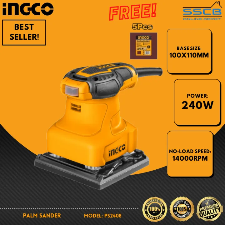 Ingco Palm Sander 4" 240W (PS2408) Lazada PH