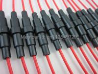 5x20mm AGC Glass Fuse Holder Inline Screw Type with 22 AWG Wire Cable 10PCS Free Shipping