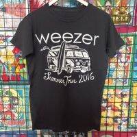 เสื้อยือมือสอง Usa เสื้อวง Weezer Summer Tour 2016 Size S-M อก19/ยาว26S-5XL