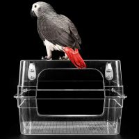 Bird Bath Tub Parrots Bath Large Clear Transparent Swimming Pool Box for Birds to Splash and Play Parrot Shower Bathtub