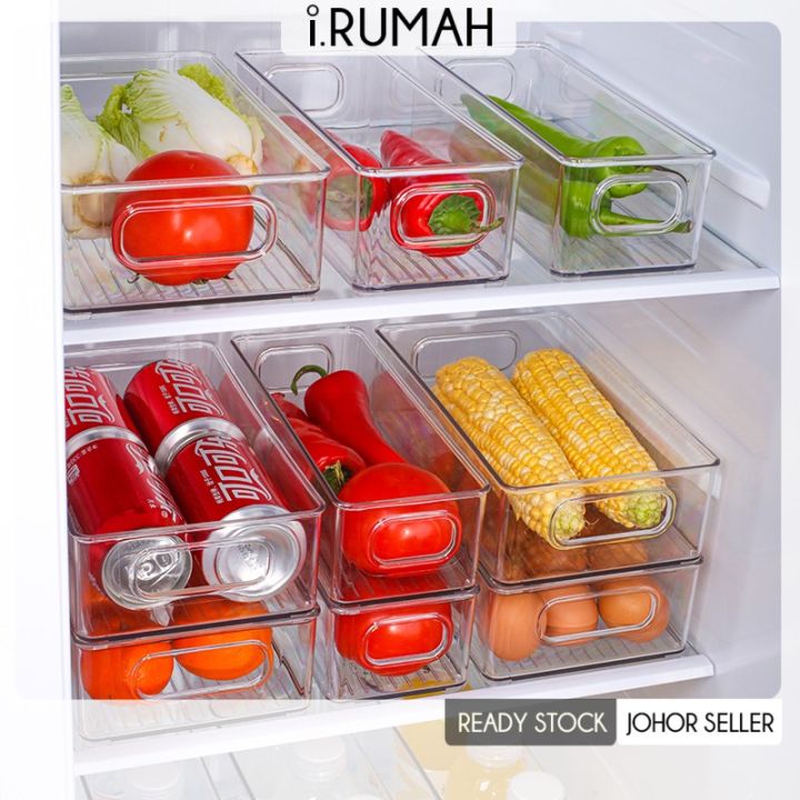 Transparent Refrigerator Organizer Bin Storage Box Compartment Refrigerator  Drawer Fridge Storage Bin Containers Pantry Freezer