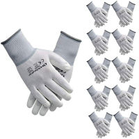 10 Pairs PU Nitrile Safety Coating Work Gloves Palm Coated Gloves Mechanic Working Gloves have CE Certificated EN388