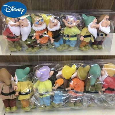 ZZOOI 7pcs Disney Snow White And The Seven Dwarfs Action Figure Toys 15cm Statue Pvc Dolls Cake Topper Toys For Kids Birthday Gift