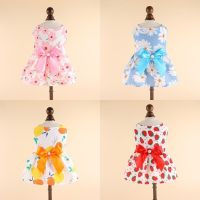 Pearl Bow Pet Dog Dress Cute Chihuahua Princess Skirts Pet Dress For Small Medium Dogs Skirt Dog Wedding Dresses York Clothes Dresses