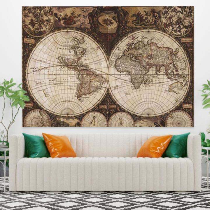 cw-world-map-vintage-tapestry-navigation-map-compass-polyester-fabric-wall-hanging-blanket-car-bohemian-home-decor-tapestries