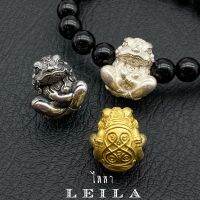 Leila Amulets กบกินเดือน รุ่น3 (พร้อมกำไลหินฟรีตามรูป)