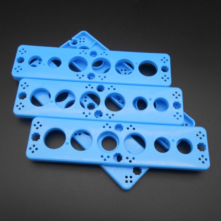 20pcs-blue-test-tube-holder-shelf-rack-round-hole-cuvette-measuring-cylinder-technology-building-block-parts-pipe-support-xad079