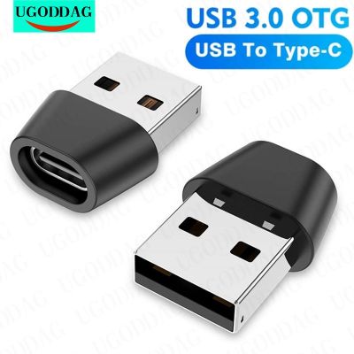 1/2 PCS USB To Type C OTG Adapter USB A Male To USB-C Female Cable Adapter Converter for Macbook Samsung S21 Xiaomi Data Charger