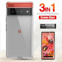 ฝาครอบ6a 3in1ไฮโดรเจลฟิล์มสำหรับ Google Pixel 7a 7 Pro 6 Pixel7 Pixel7a Pixel7เคสกล้องฟิลม์นิรภัยสำหรับเลนส์