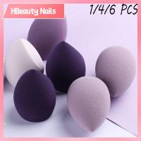 HBEAUTY เล็บแฟชั่นหลายสี Peralatan Rias เครื่องสำอางฟองน้ำเกลี่ยหน้าพัฟแป้งเครื่องสำอางพัฟรองพื้นฟองน้ำผสม