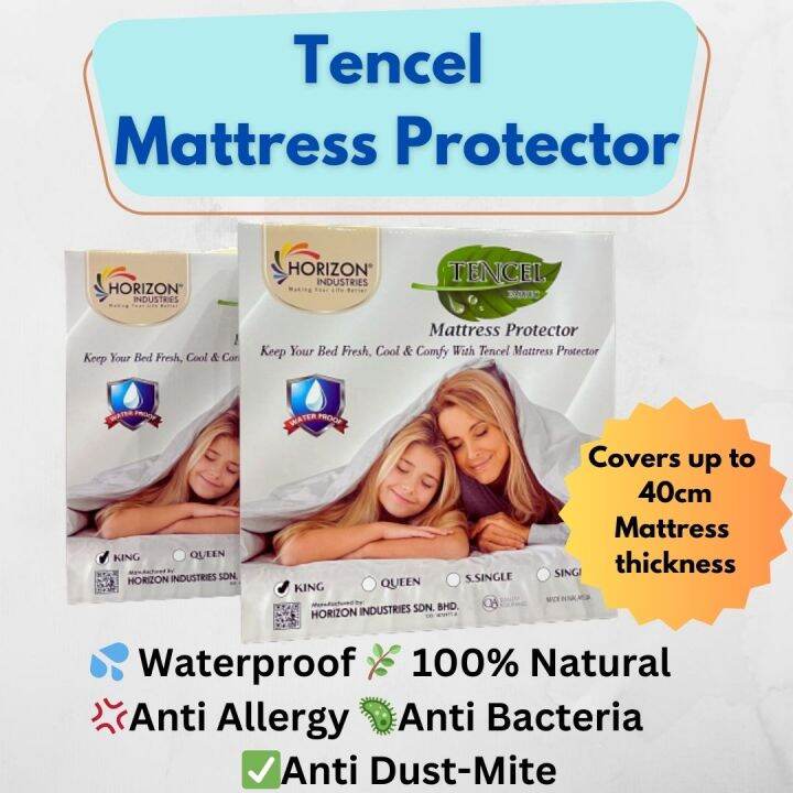 Tencel Waterproof Mattress Protector Fitted Lazada