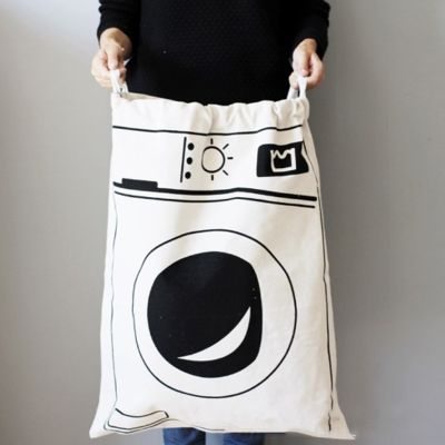 【YF】 Linen Cotton Laundry Bag Animal Stripe Pattern Cute Basket Home Toy Storage Drawstring Dirty Clothes Organizer