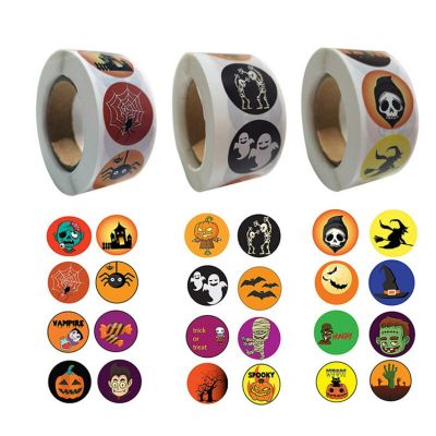 Halloween Cartoon Pattern Stickers for Kids Holiday Gift Envelope Sealing Pasters Festival Decor Sticker Korean Stationery Stickers Labels